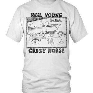 Neil Young T-Shirt Crazy Horse Zuma Rock Music Fan Graphic Retro 86